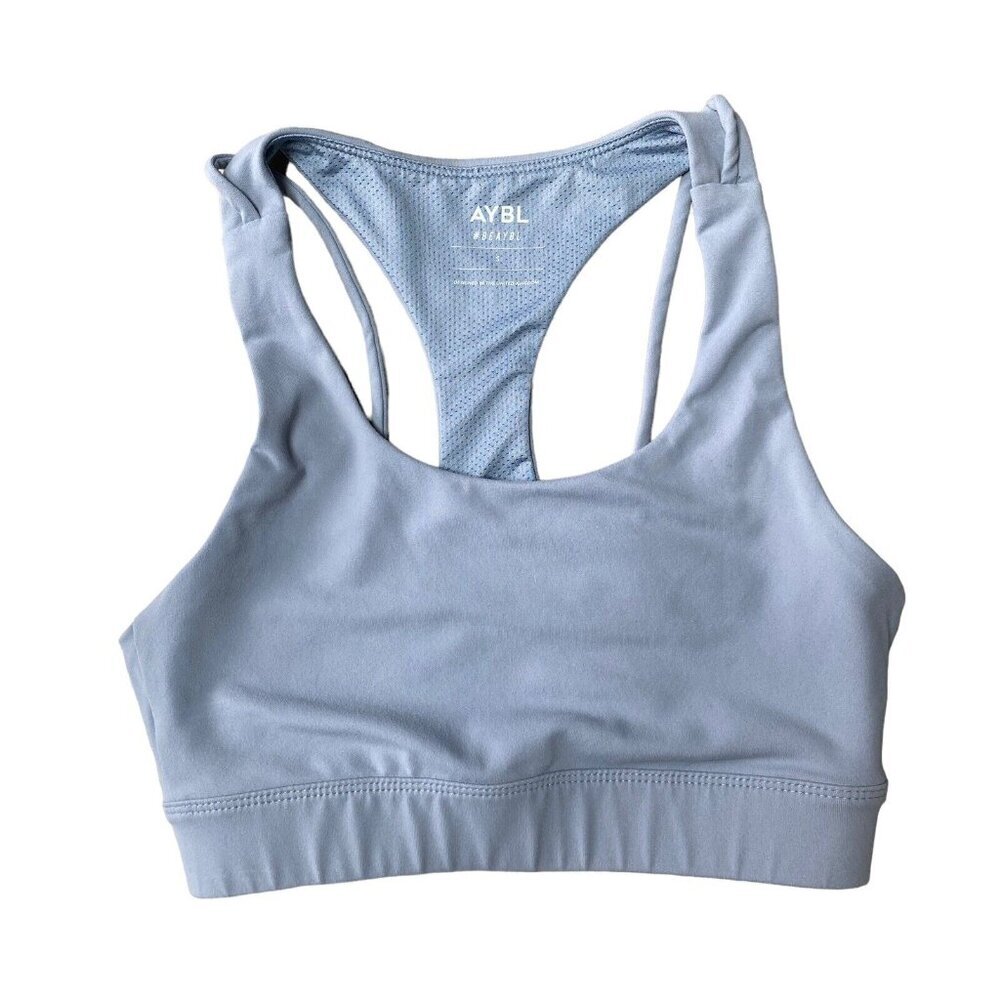 AYBL Sports BraSteel Gray Blue Strappy Back Womens Small